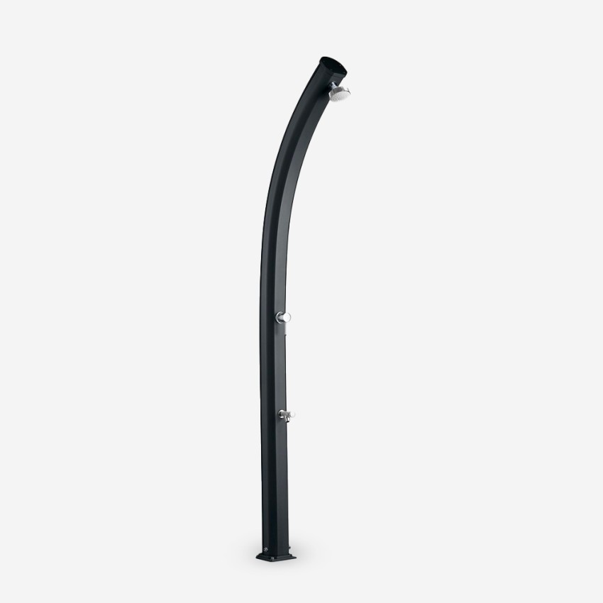 Outdoor solar garden shower 23 litres in aluminium with foot washer Arkema Design Jolly A520 — 4