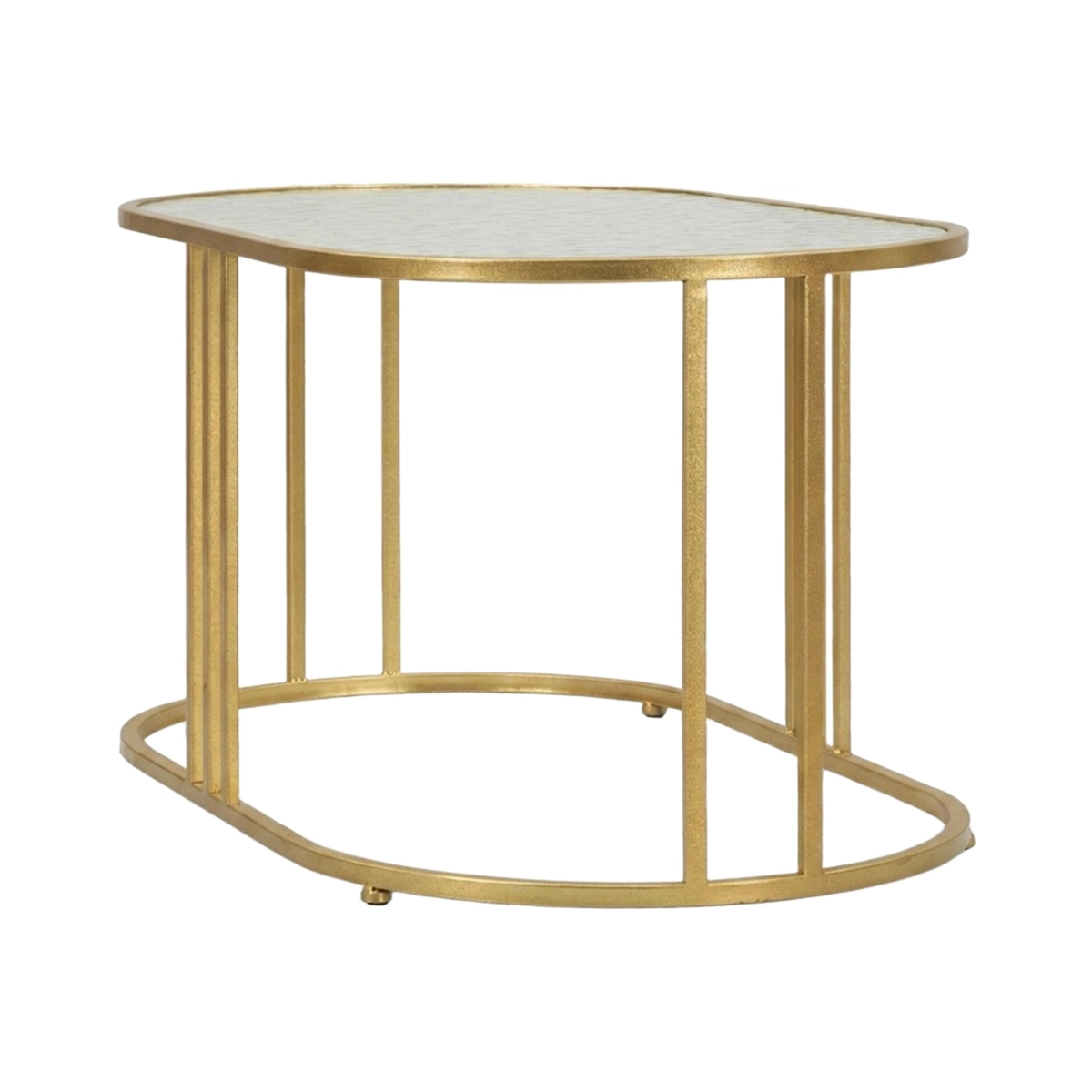 Antalia Oval Coffee Table in Iron and Glass Mauro Ferretti — 5