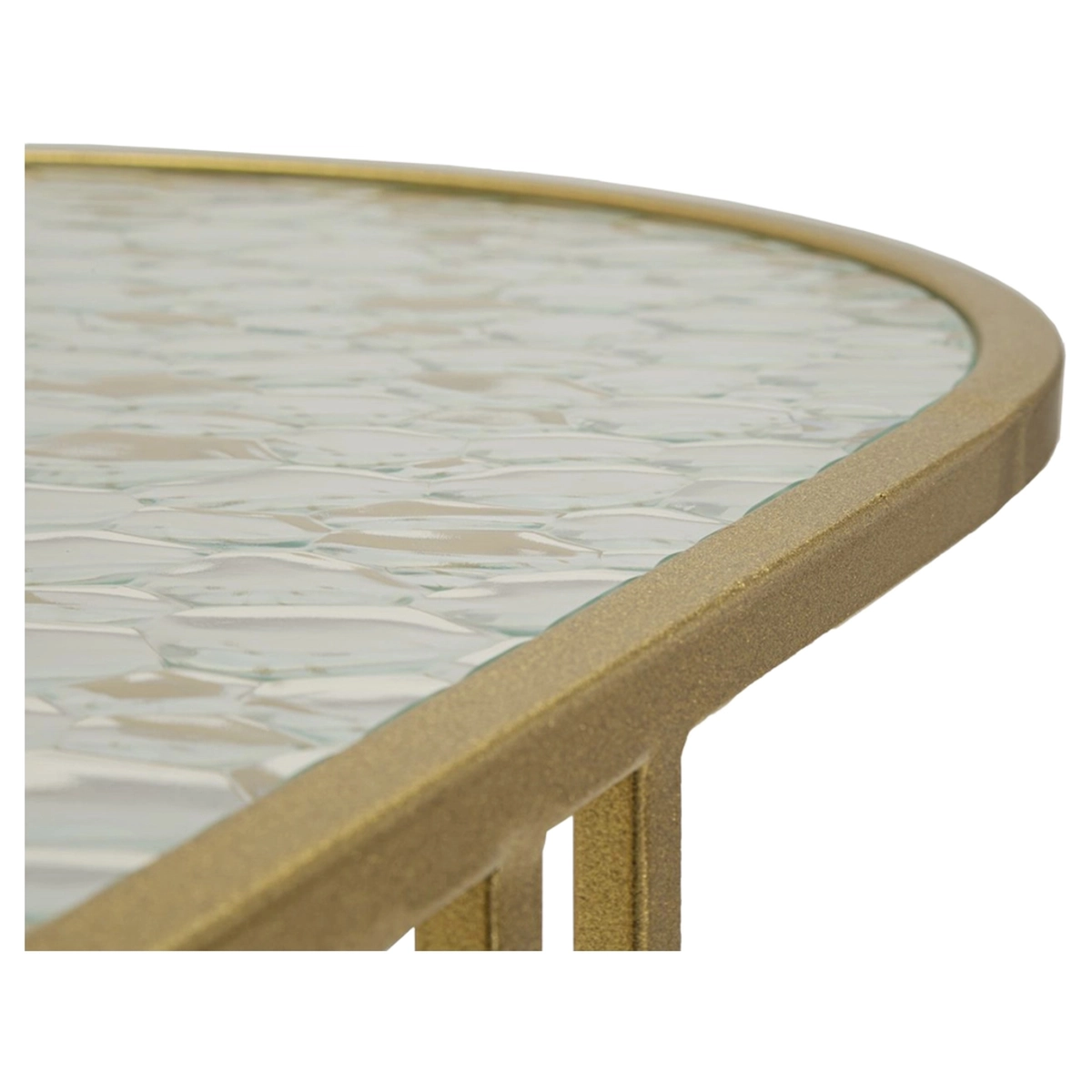 Antalia Oval Coffee Table in Iron and Glass Mauro Ferretti — 8