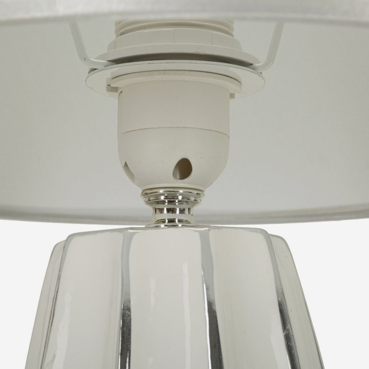 Emmi Ceramic Table Lamp with Fabric Shade — 3