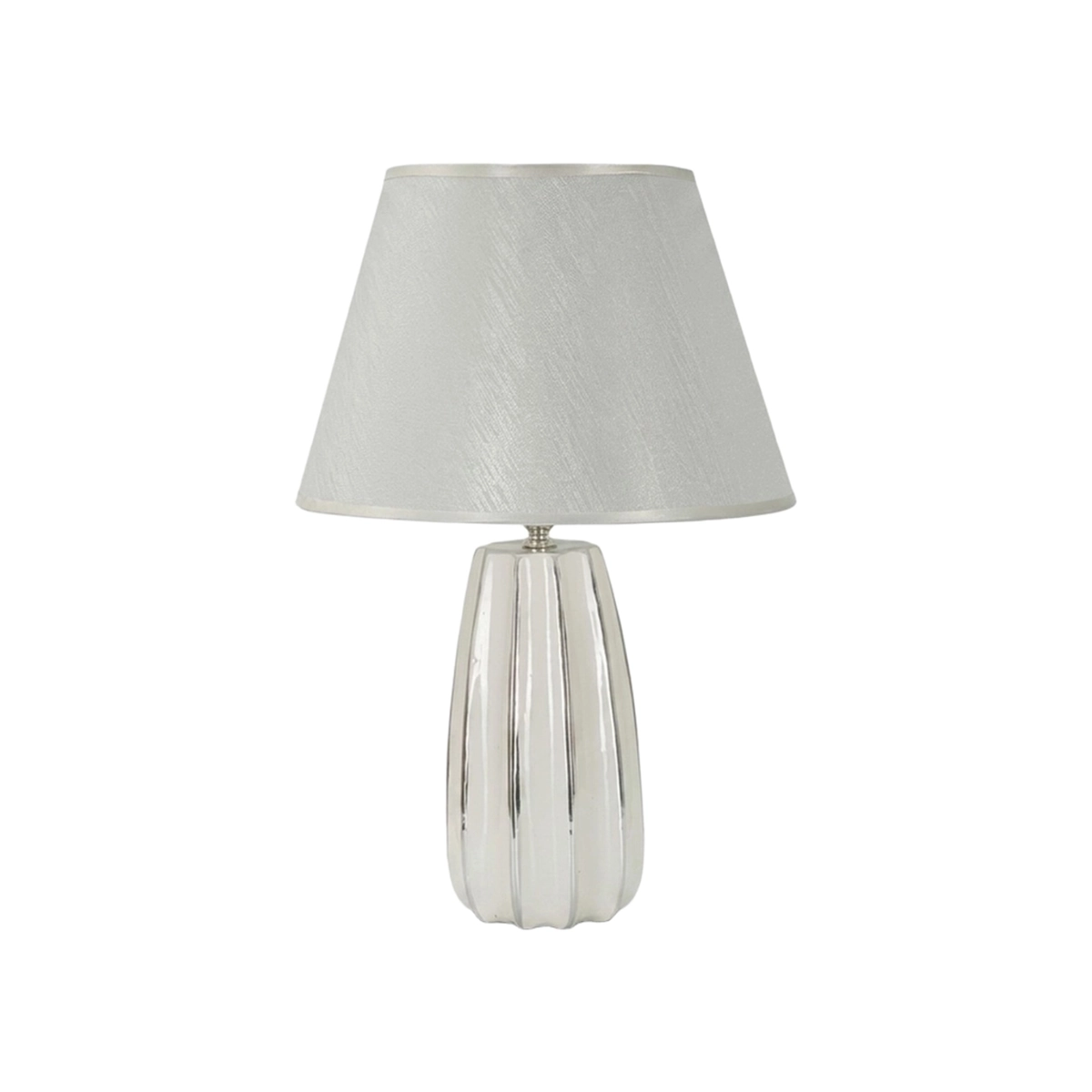 Emmi Ceramic Table Lamp with Fabric Shade — 1