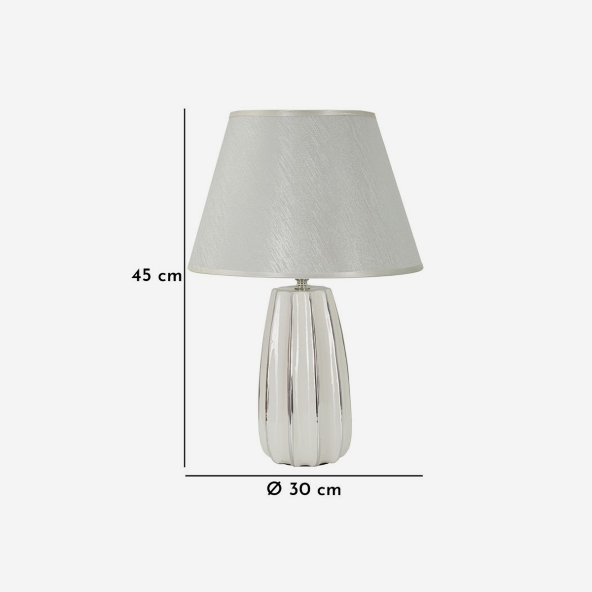 Emmi Ceramic Table Lamp with Fabric Shade — 5