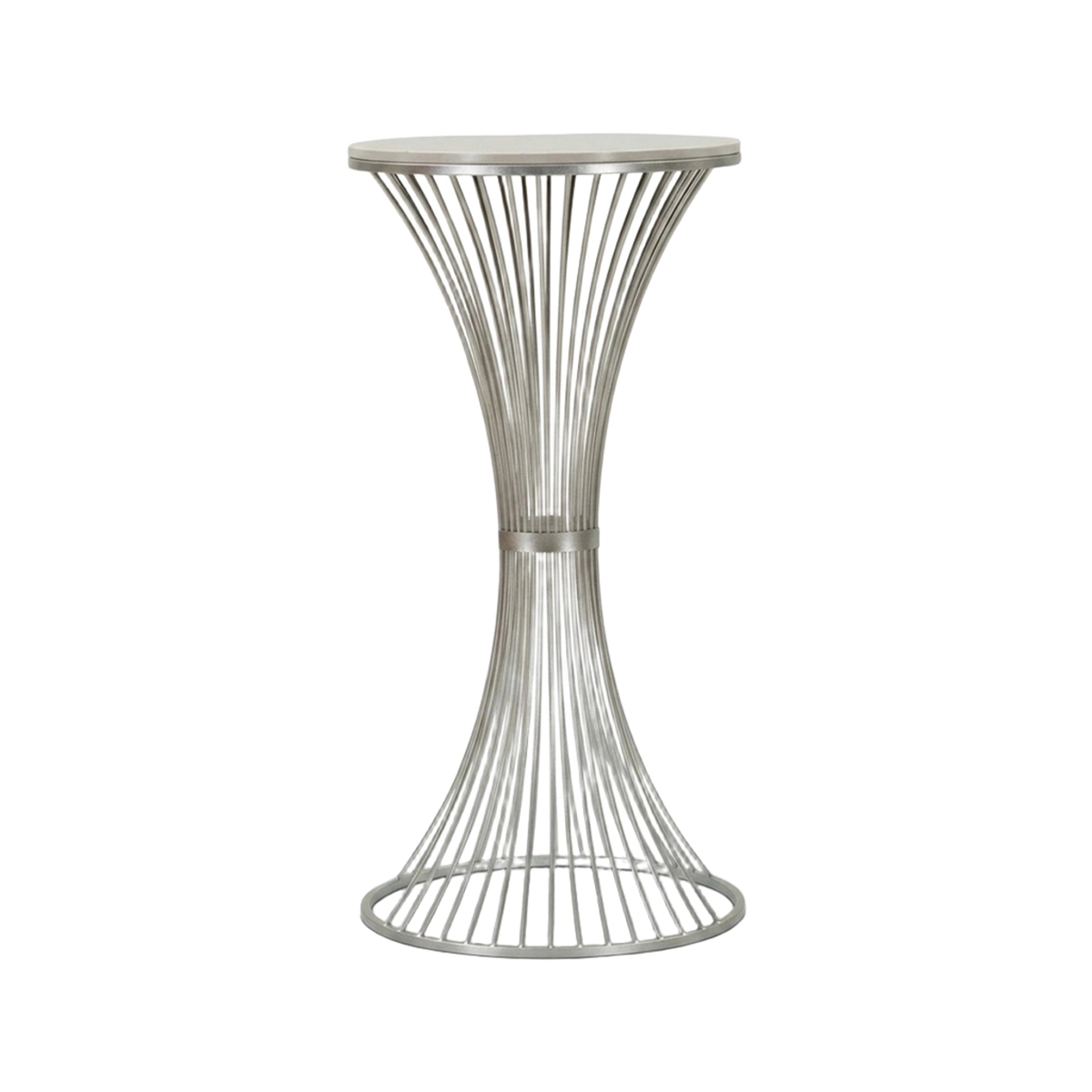 Funnel 100 Tall Side Table with Marble Top and Metal Base — 1