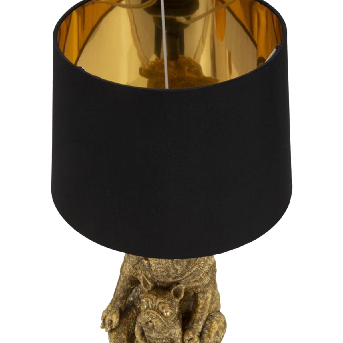 Dog Table Lamp with Decorative Dogs Base and Fabric Shade — 7