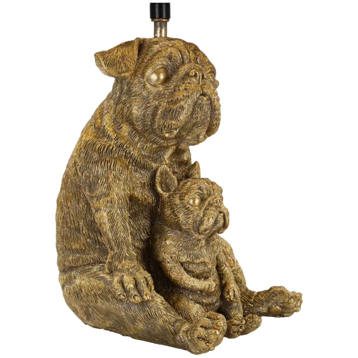 Dog Table Lamp with Decorative Dogs Base and Fabric Shade — 4