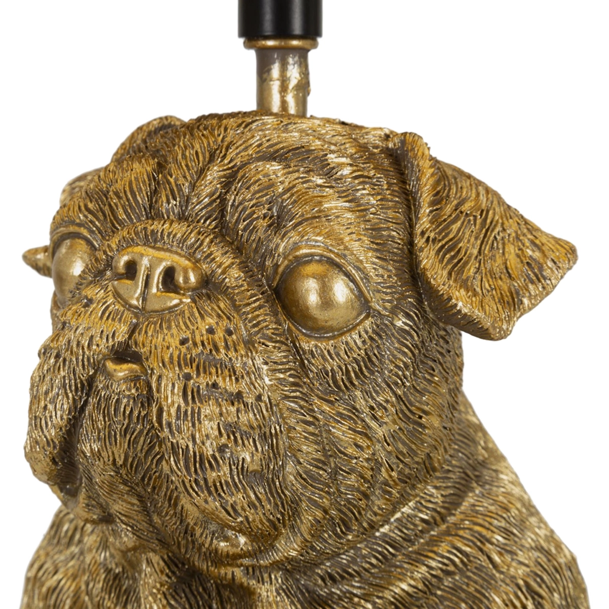 Dog Table Lamp with Decorative Dogs Base and Fabric Shade — 5