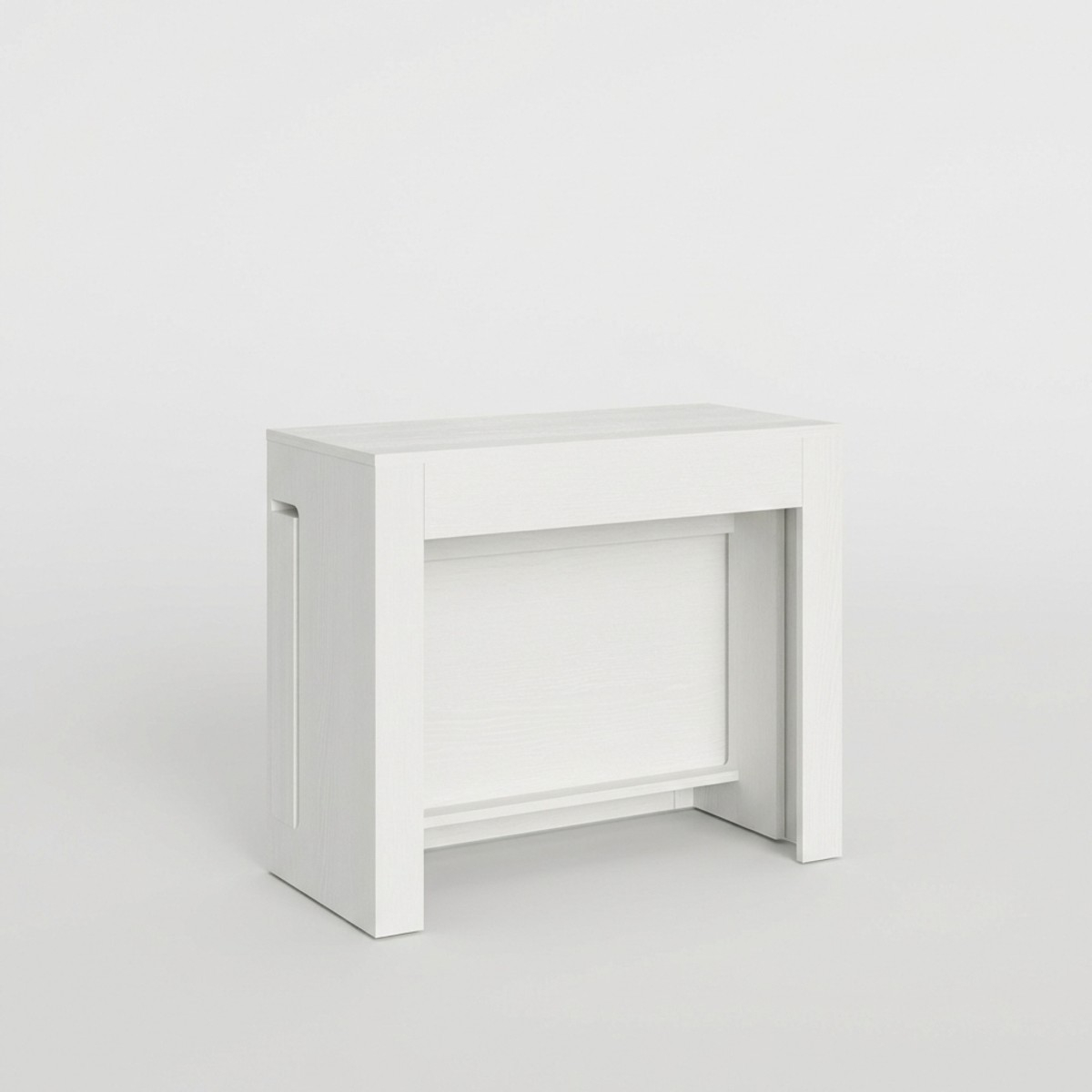 Evolve Modern Extendable Console Table Ash White 90x42-302 cm — 1