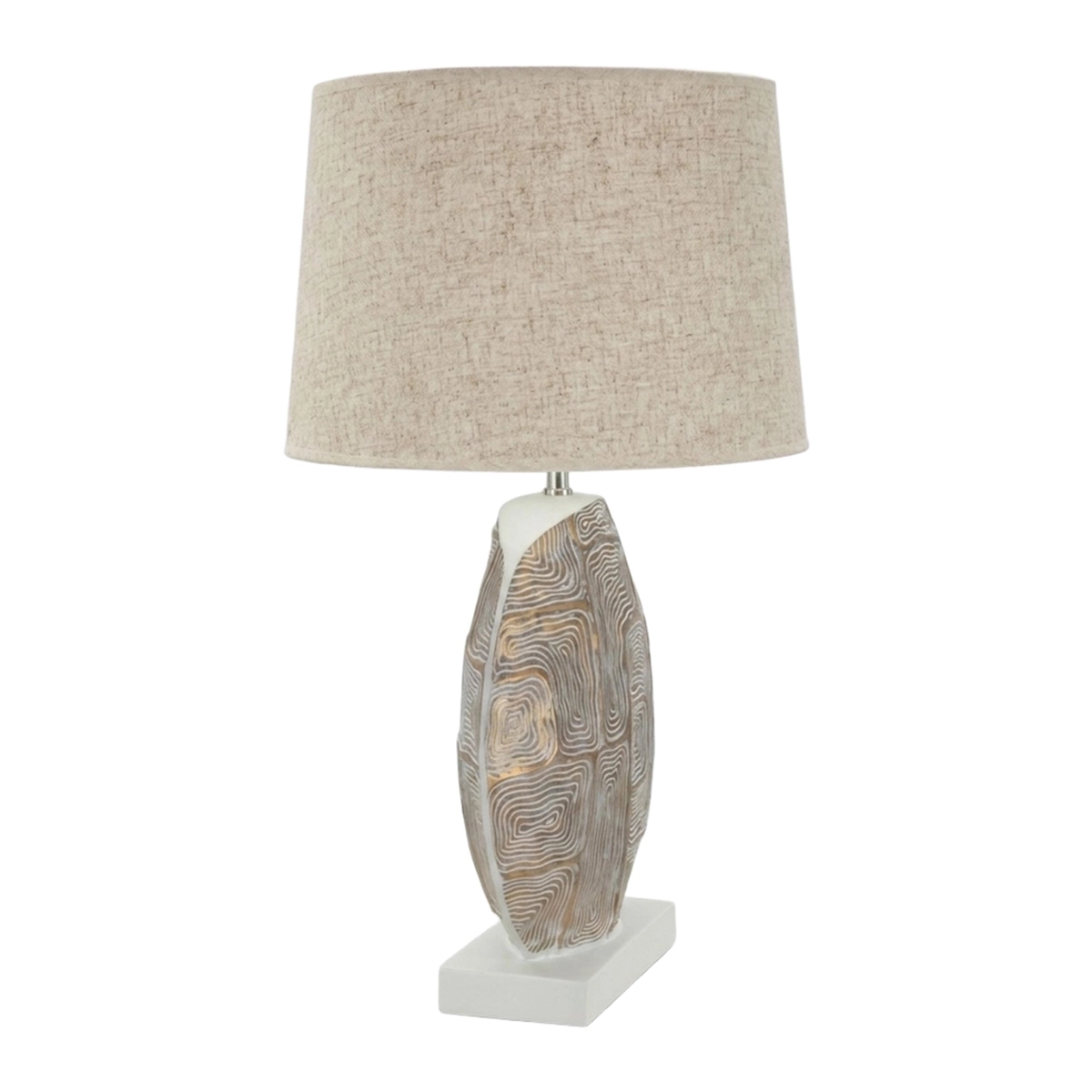 Eclips Resin Table Lamp with Fabric Shade — 7