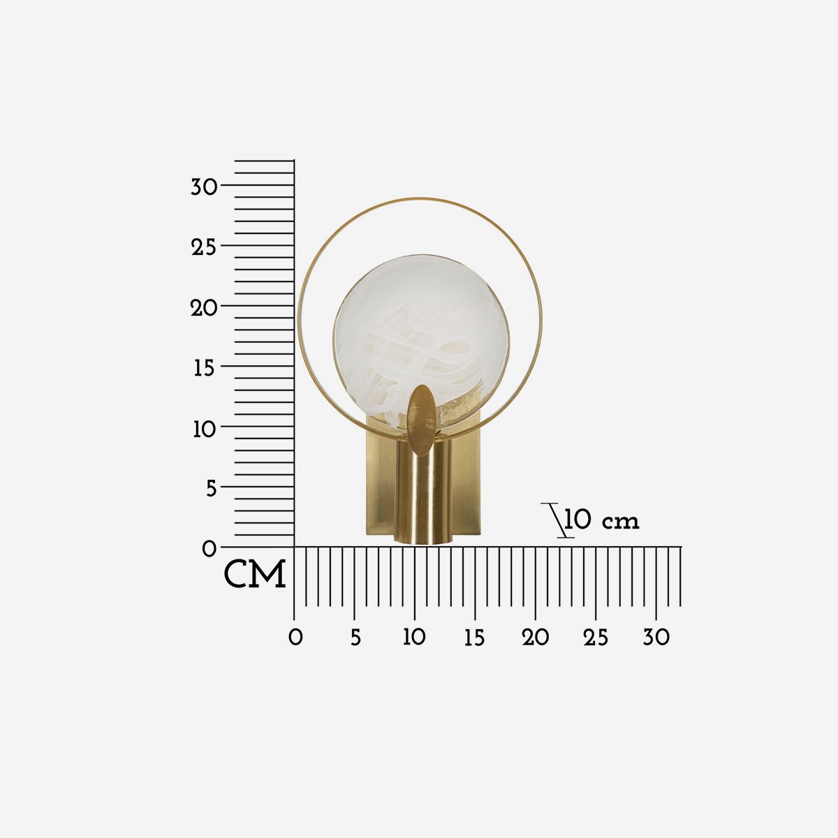 Oklan Modern Iron and Smoked Glass Wall Sconce — 3