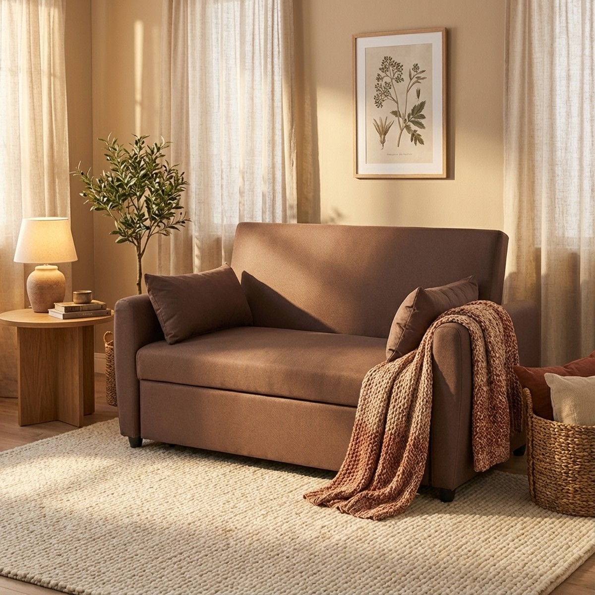 2-Seater Pull-Out Fabric Sofa Bed Modus Sofà Porto Rico — 2