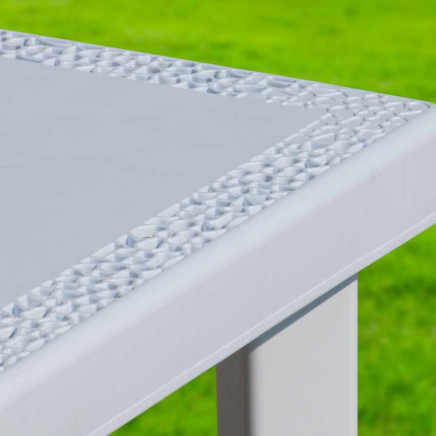 Set of 12 Square Outdoor Bar Tables 90x90 Grand Soleil Gruvyer — 3