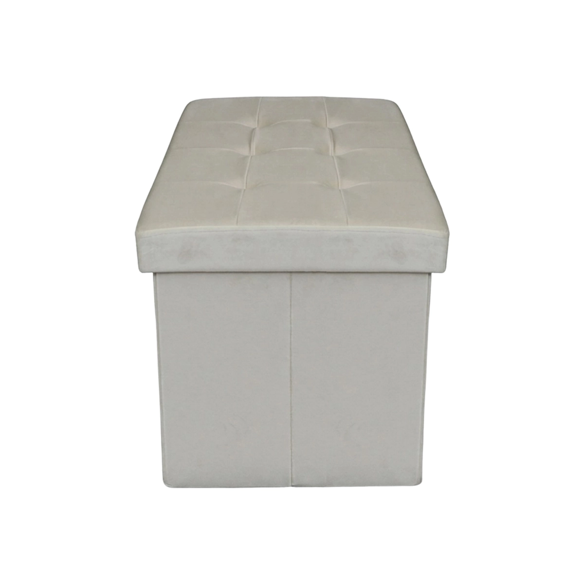 Rectangular Velvet Storage Ottoman Bench for Bedroom — 4