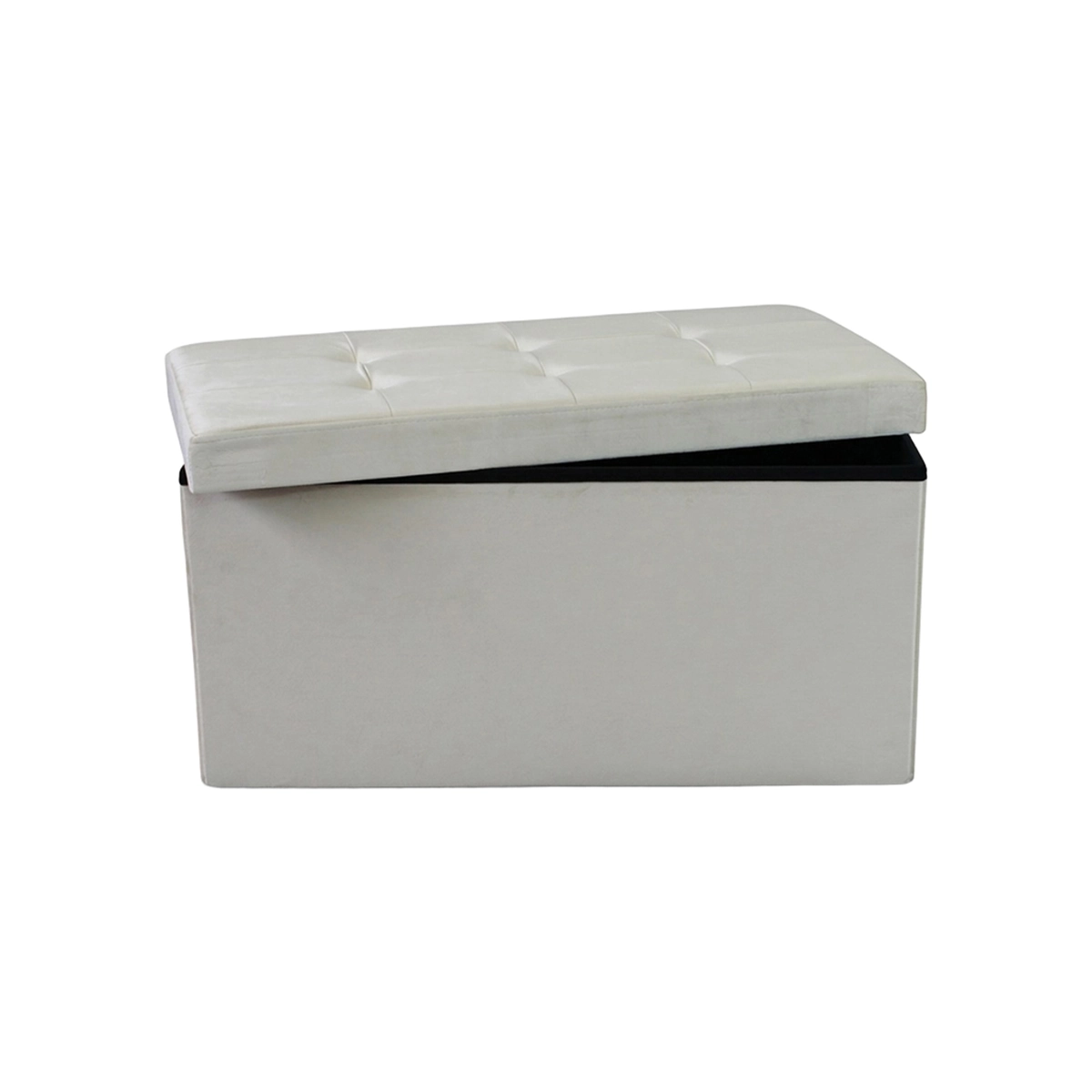 Rectangular Velvet Storage Ottoman Bench for Bedroom — 1