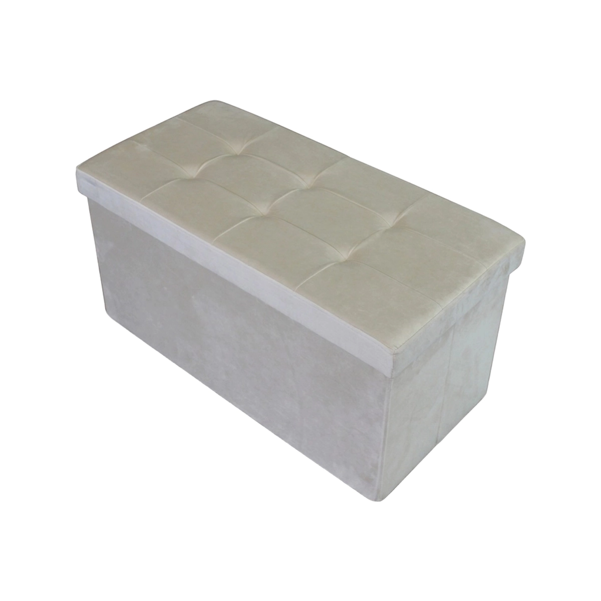 Rectangular Velvet Storage Ottoman Bench for Bedroom — 3