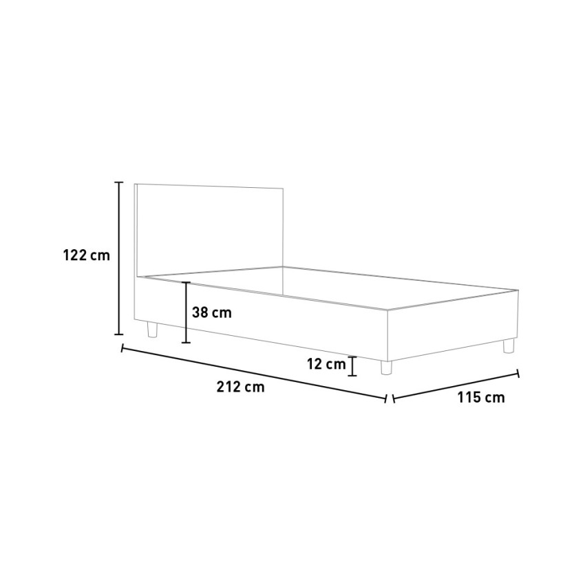 Priya S2 100x200 Single Storage Bed in Faux Leather — 8