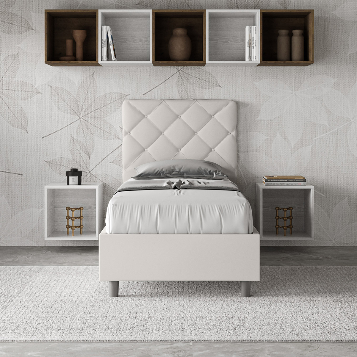 Priya S2 100x200 Single Storage Bed in Faux Leather — 4