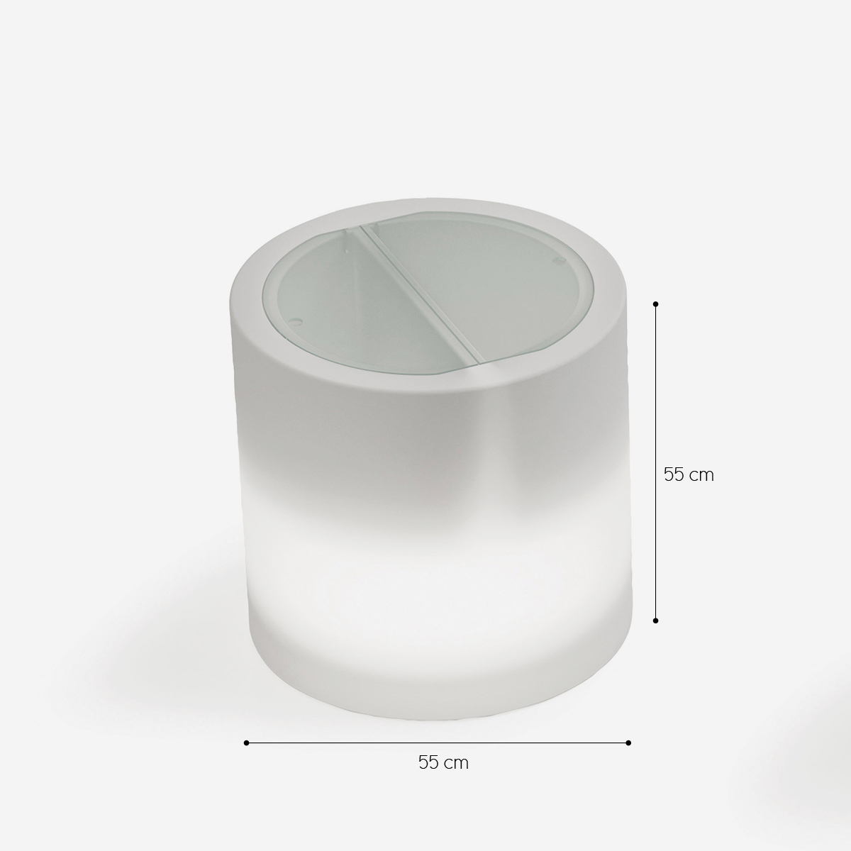 Lighted Side Table with Storage Blok Party LYXO with LED — 4