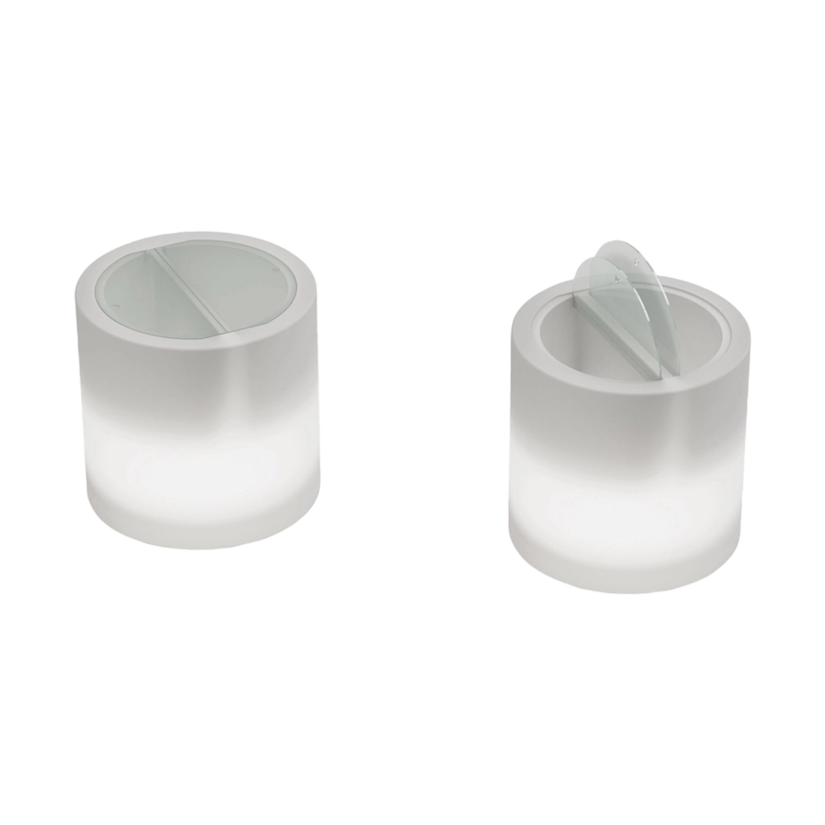 Lighted Side Table with Storage Blok Party LYXO with LED — 1