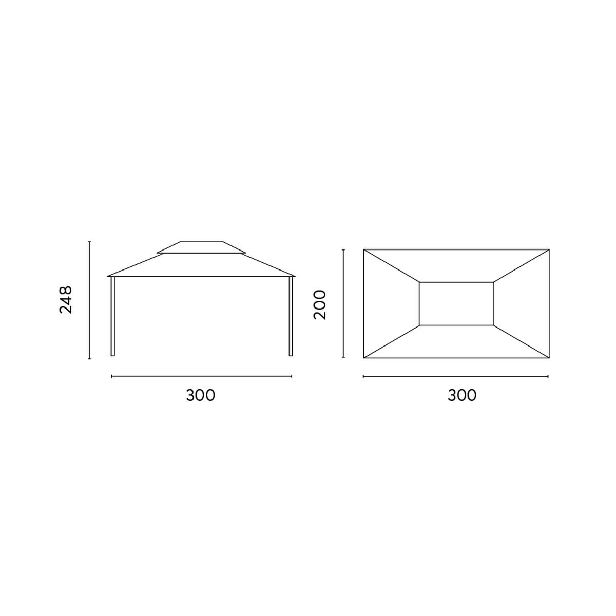 Kedels GAZ 363 Illinois 3x2m Iron Garden Gazebo — 5