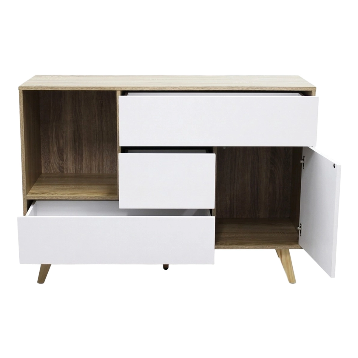 Emory Modern Living Room Sideboard with Door, 3 Drawers and Shelf — 5