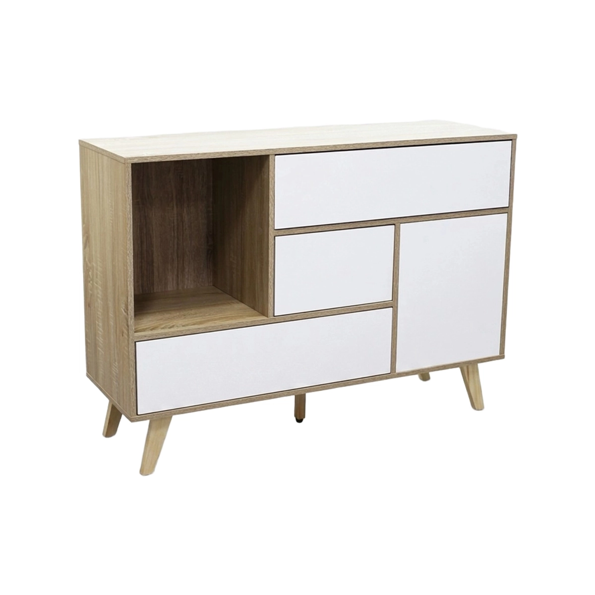 Emory Modern Living Room Sideboard with Door, 3 Drawers and Shelf — 1