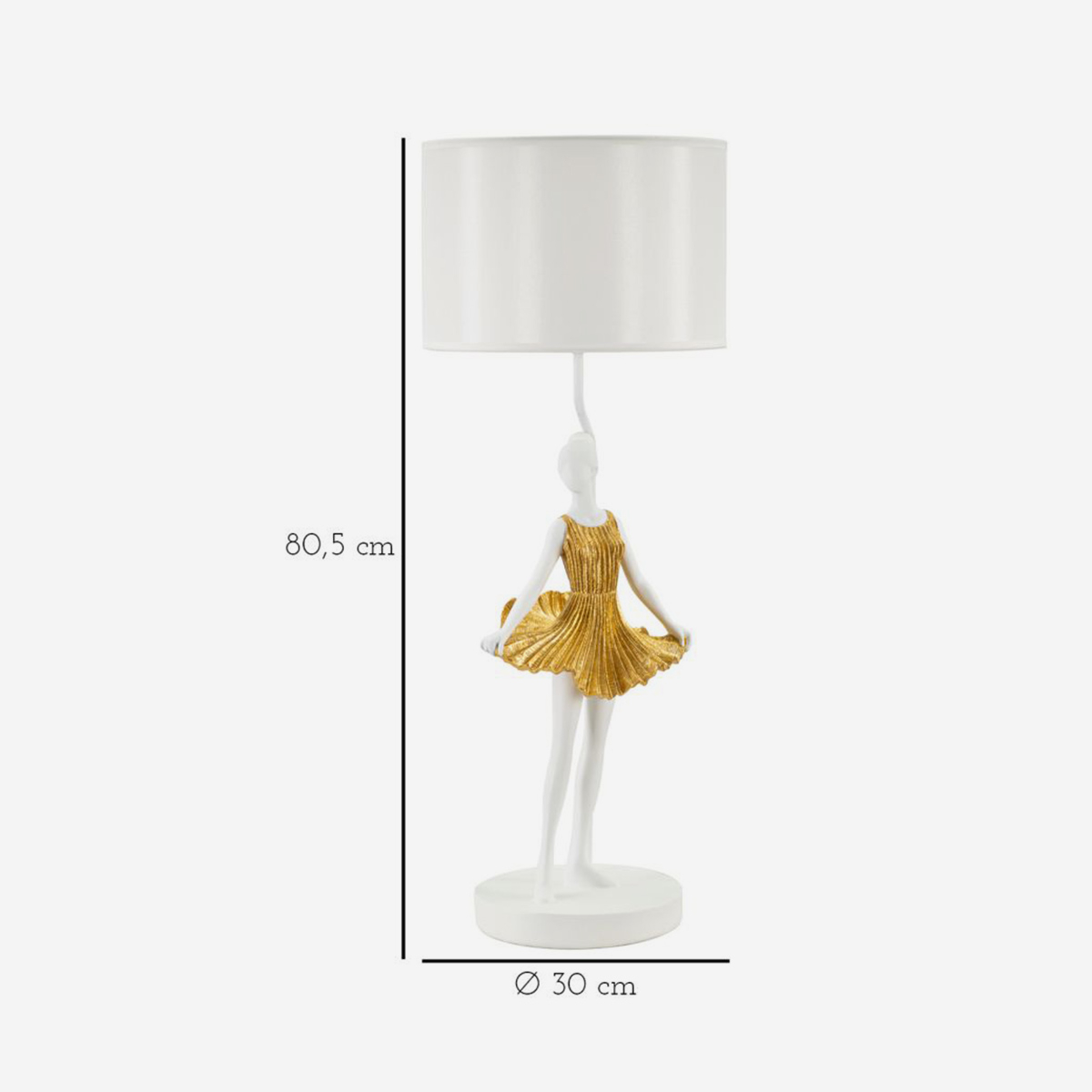 Ballerina A Decorative Table Lamp in Metal and Resina — 3