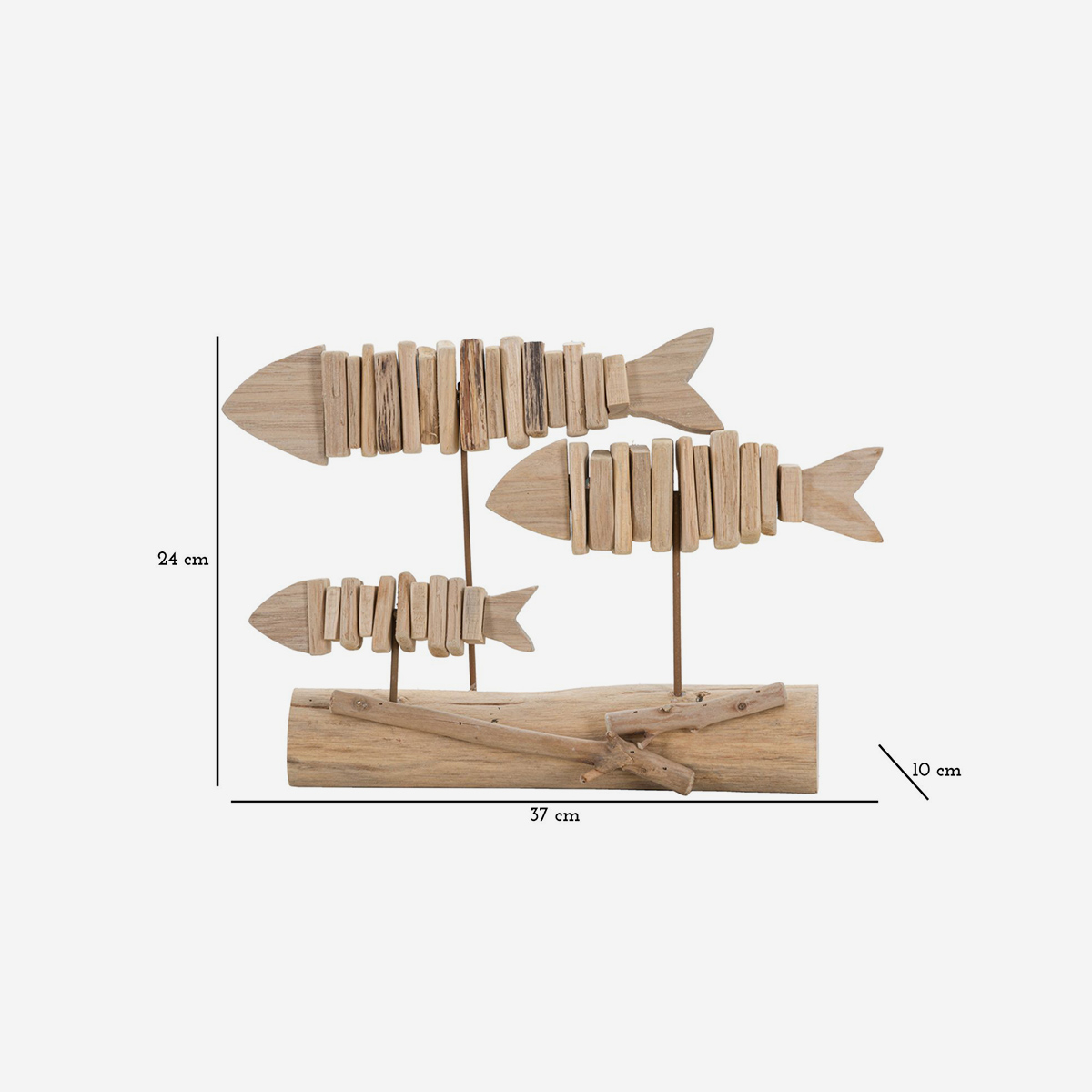 Decorative Wooden Fish Sculpture Mauro Ferretti Pesci — 3