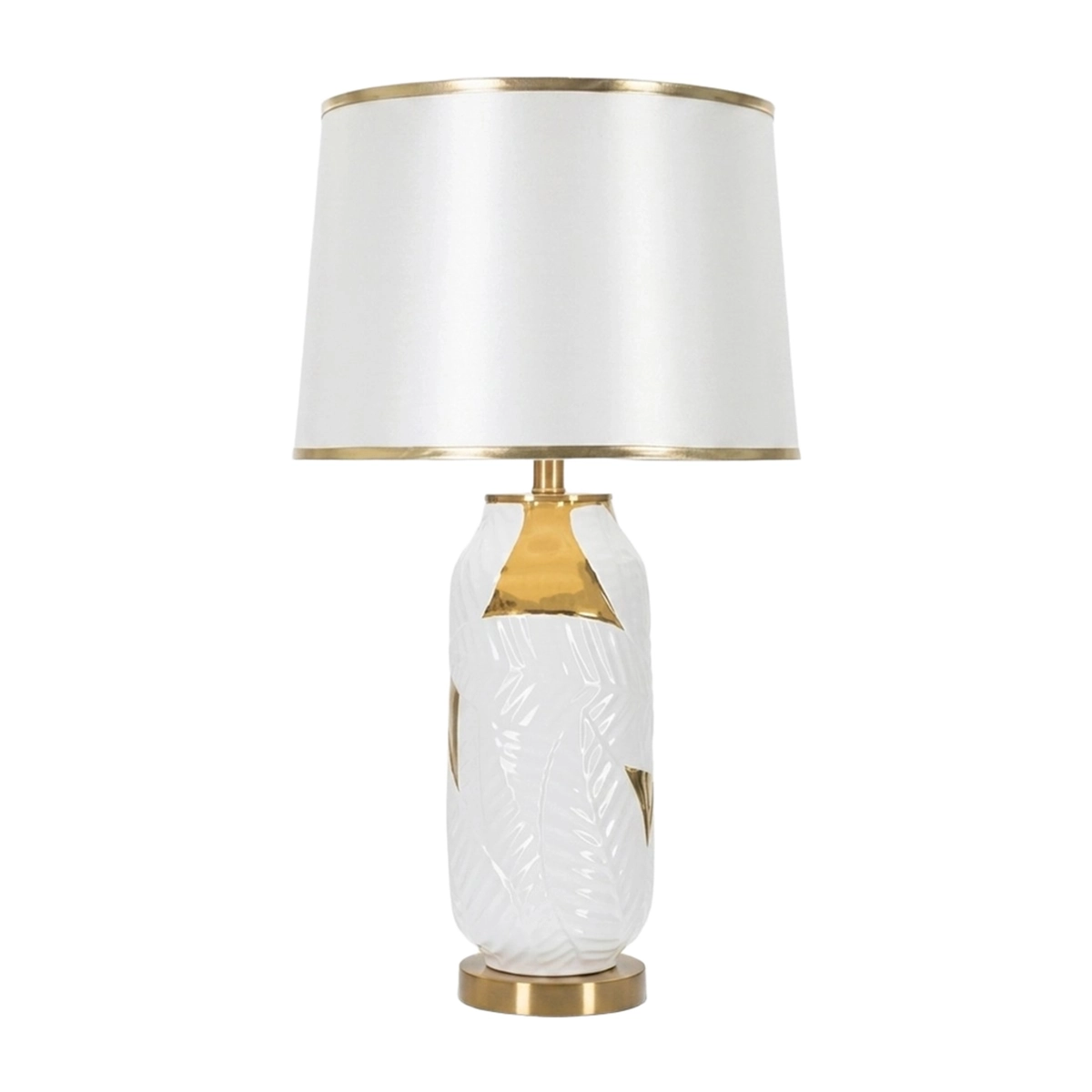 Ceramic Table Lamp in Ceramic with Fabric Lampshade — 1