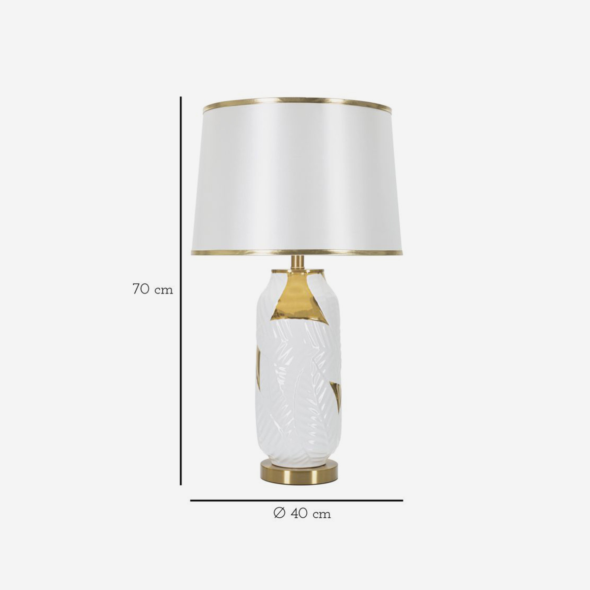 Ceramic Table Lamp in Ceramic with Fabric Lampshade — 3
