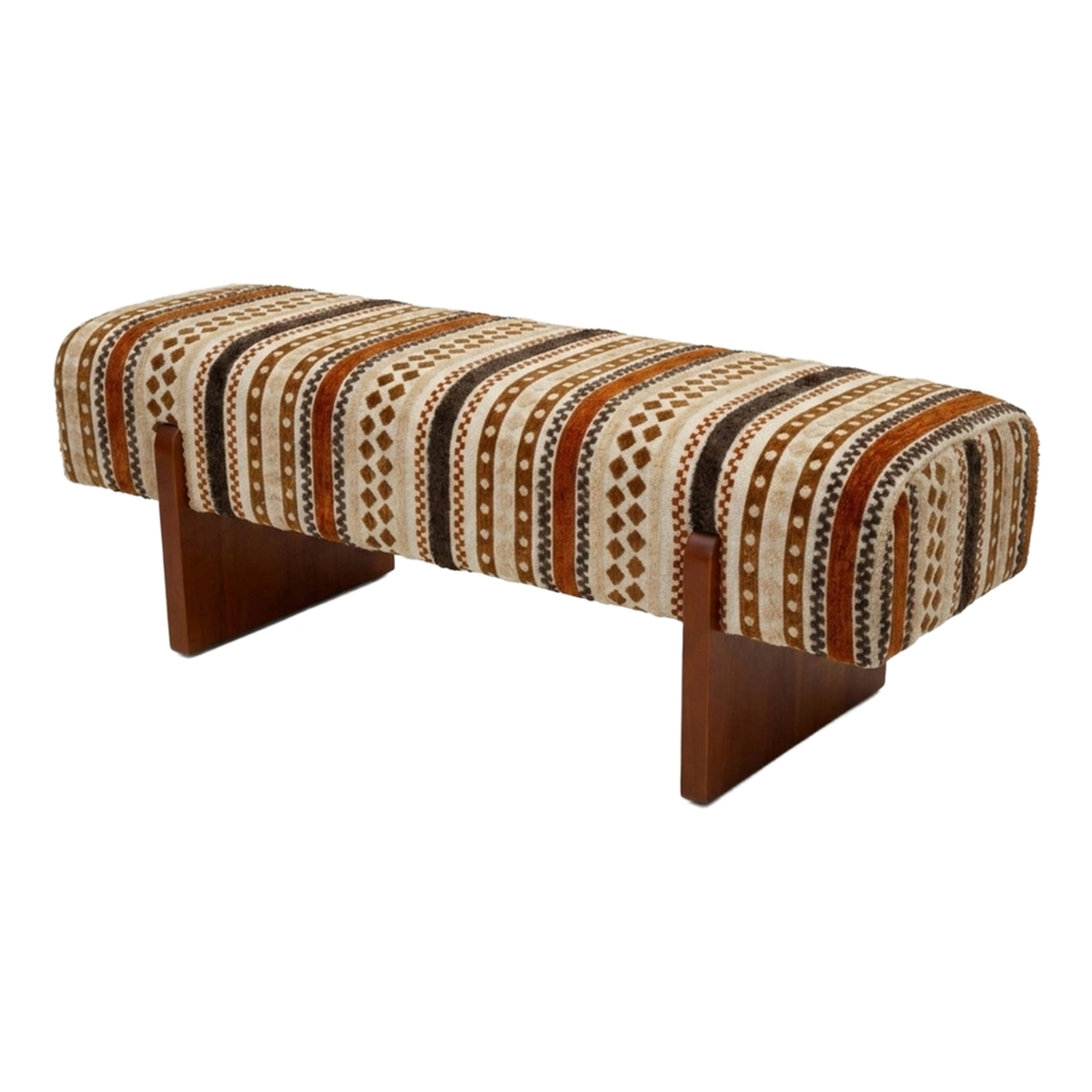 Ethnic Upholstered Bench for Bedroom & Hallway Mombasa Artful Poise — 4