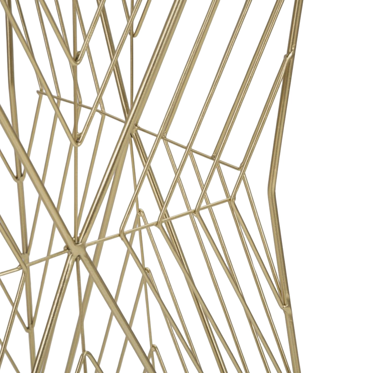 Lines 100 Square Tall Side Table in Metal and Mirror — 5