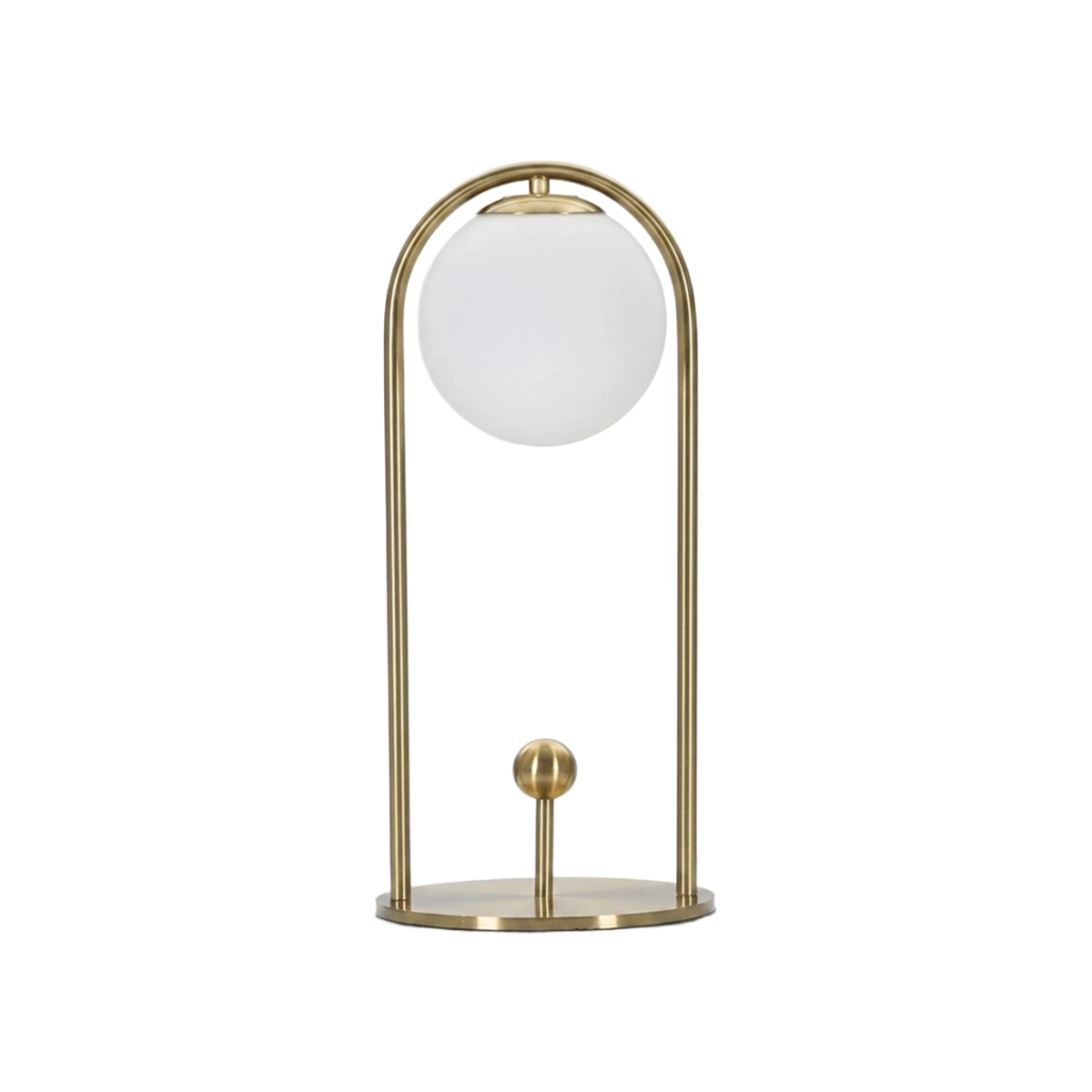 Glamy Arc A Metal and Vetro Table Lamp — 1