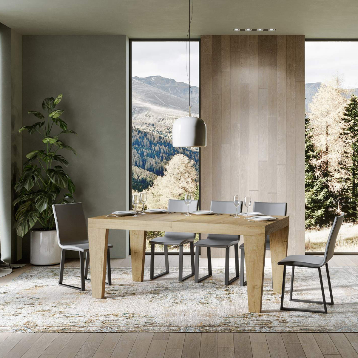 Modern Extendable Dining Table 90x160-420 cm Spimbo Itamoby — 2