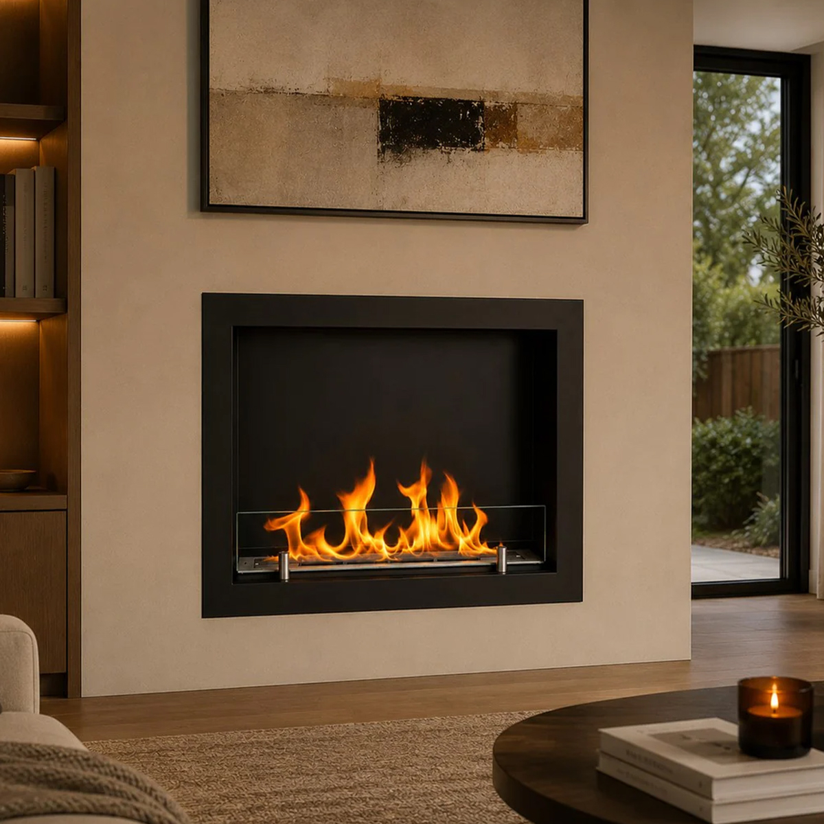 Recessed Wall Bioethanol Fireplace Furore 60 Divina Fire — 2