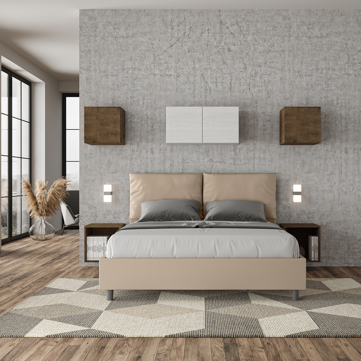 Double Storage Bed 160x200 Antea M1 Itamoby — 3