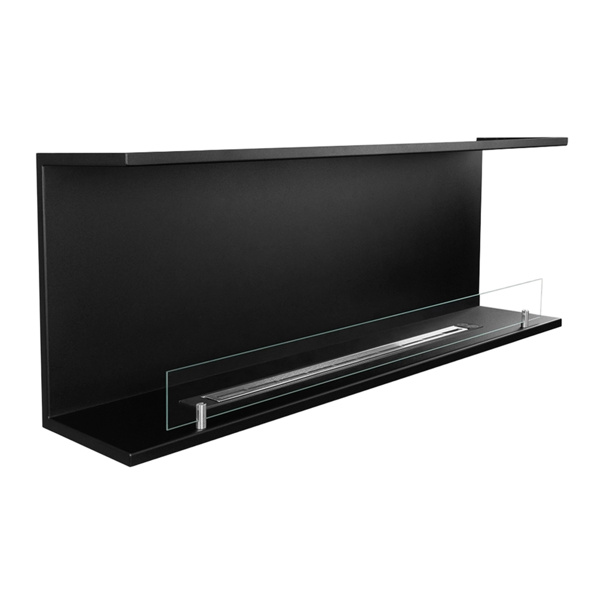 3-Sided Built-in Bioethanol Fireplace Divina Fire Trevi 120 Steel 120x50 — 3