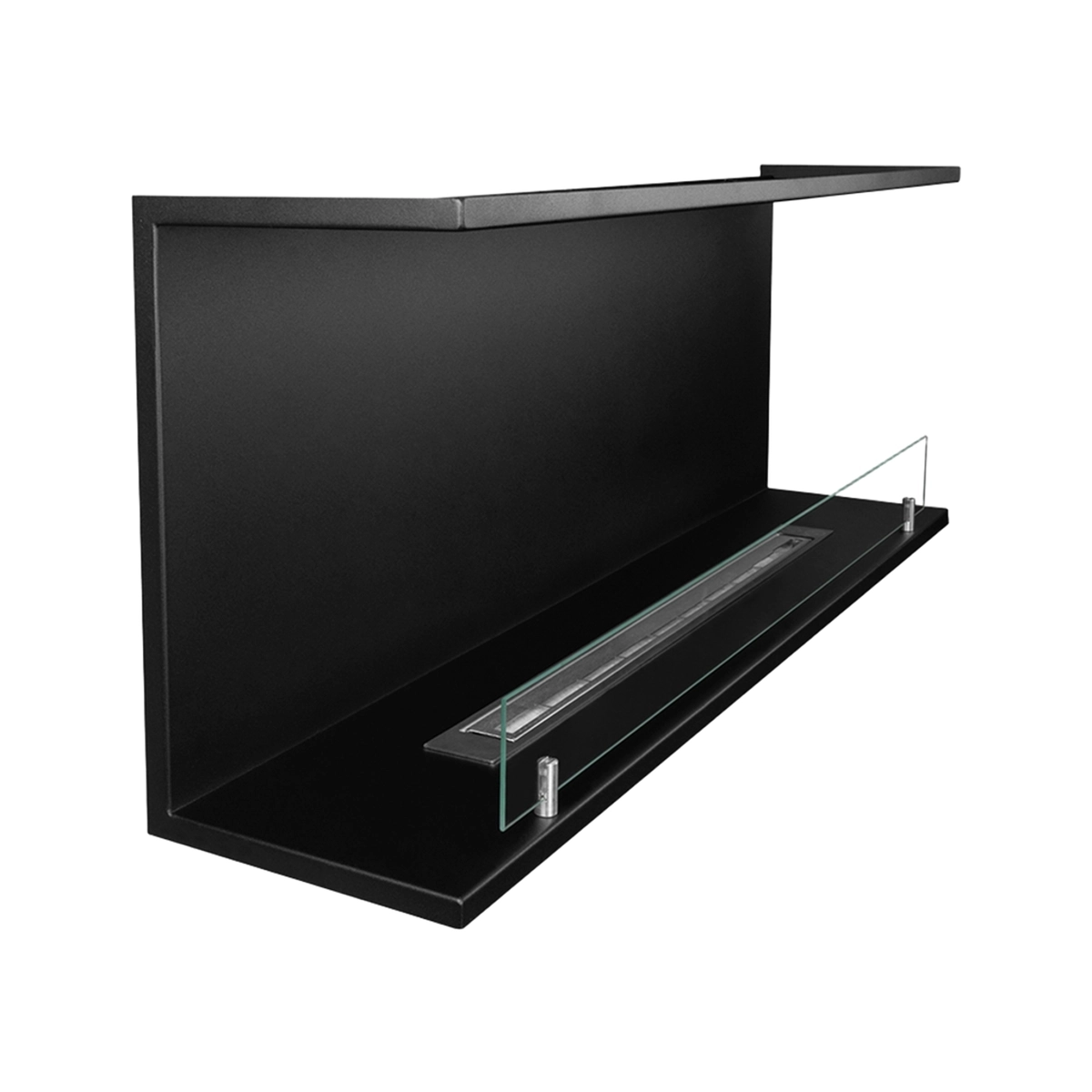 3-Sided Built-in Bioethanol Fireplace Divina Fire Trevi 120 Steel 120x50 — 5