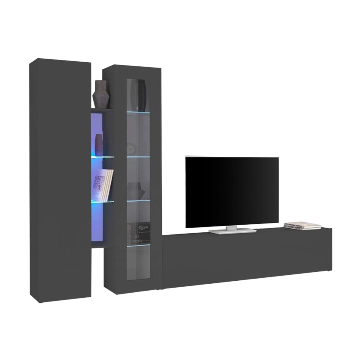 Modern Living Room TV Unit Set with Display Cabinet Elco RT — 1