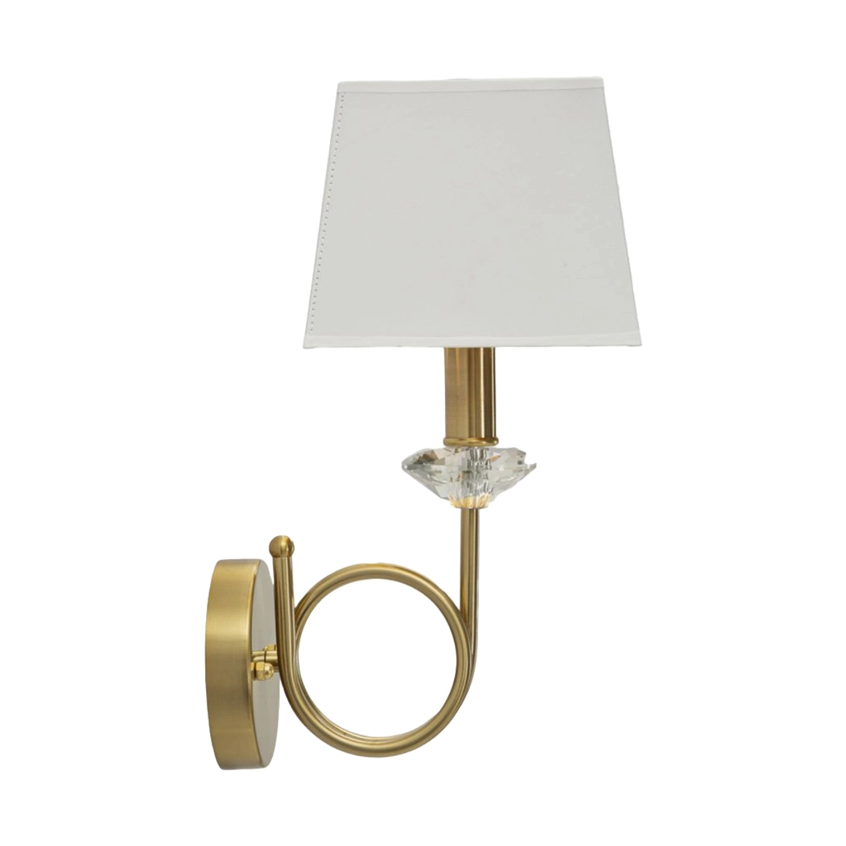 Salisburg Classic Wall Lamp in Iron with Tessuto Lampshade — 5