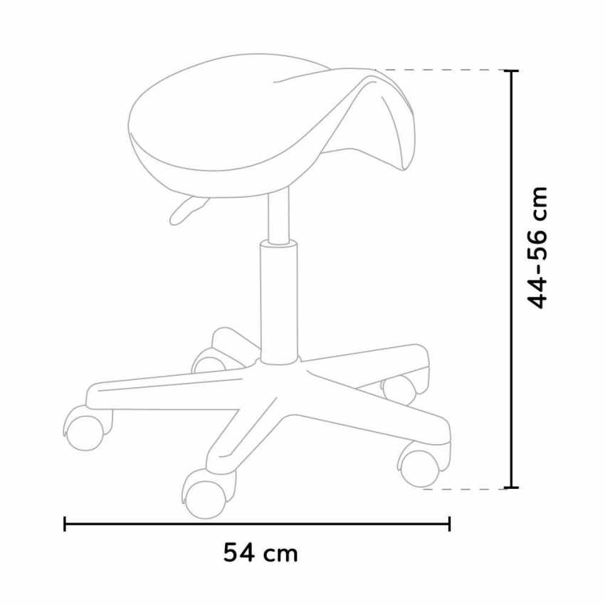 Professional Rolling Saddle Stool with Wheels and Ergonomic Seat — 4