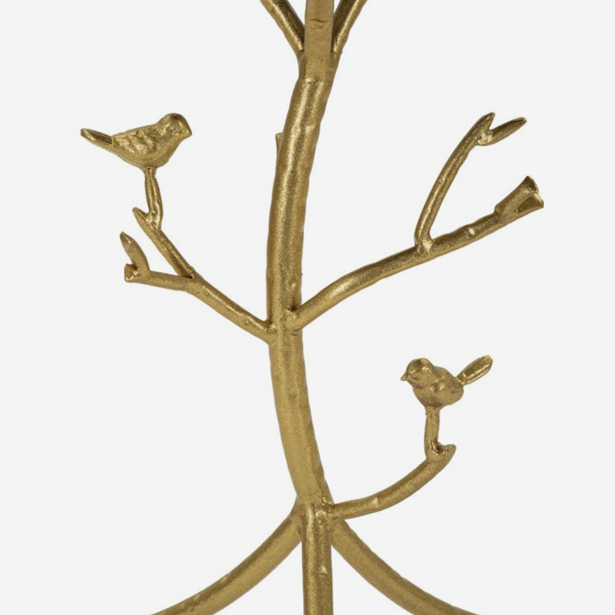 Birds Round Iron Side Table with Marble Effect Top — 4