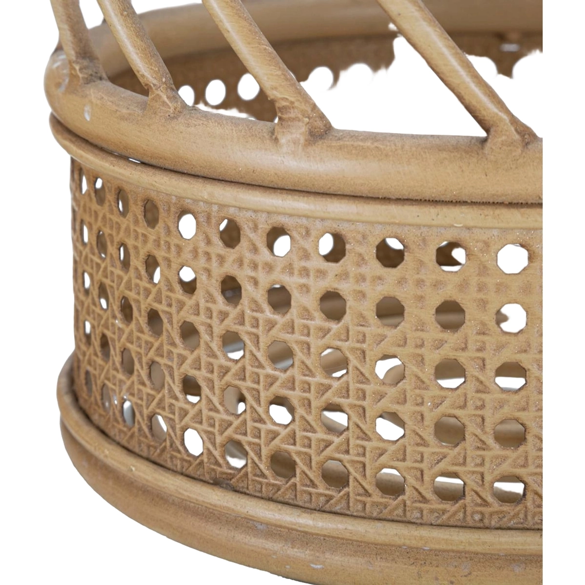 Set of 2 Round Planters in Metal and Polyrattan Panama Mauro Ferretti — 6