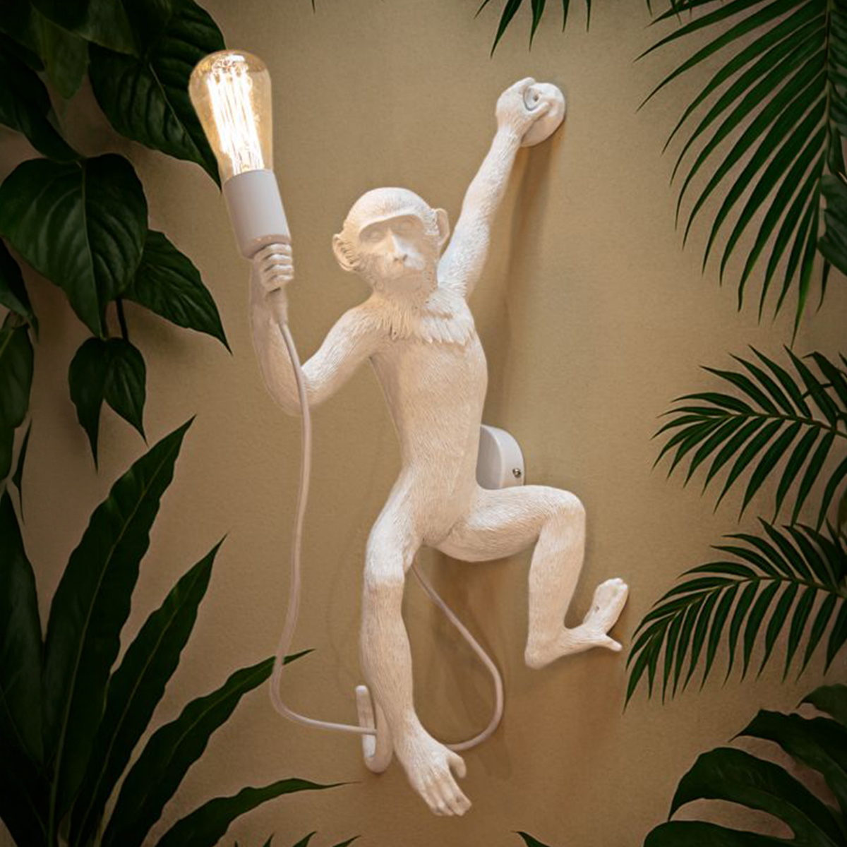 Mauro Ferretti Monkey Decorative Wall Lamp in Polyresin — 2