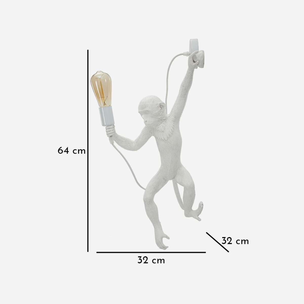 Mauro Ferretti Monkey Decorative Wall Lamp in Polyresin — 5