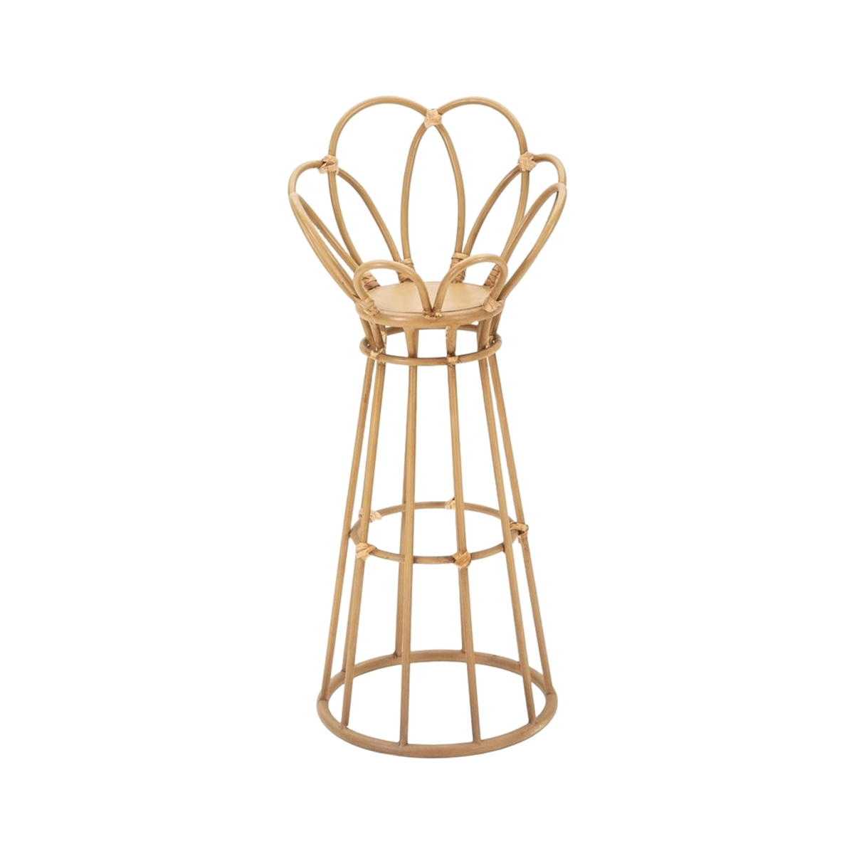 Boho Chic Metal and Polyrattan Plant Stand Panama Tower — 2
