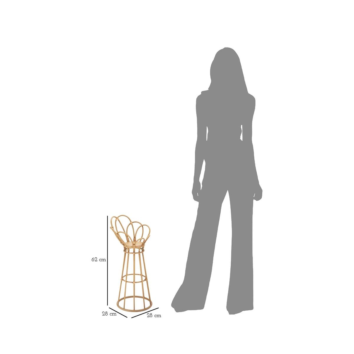 Boho Chic Metal and Polyrattan Plant Stand Panama Tower — 6