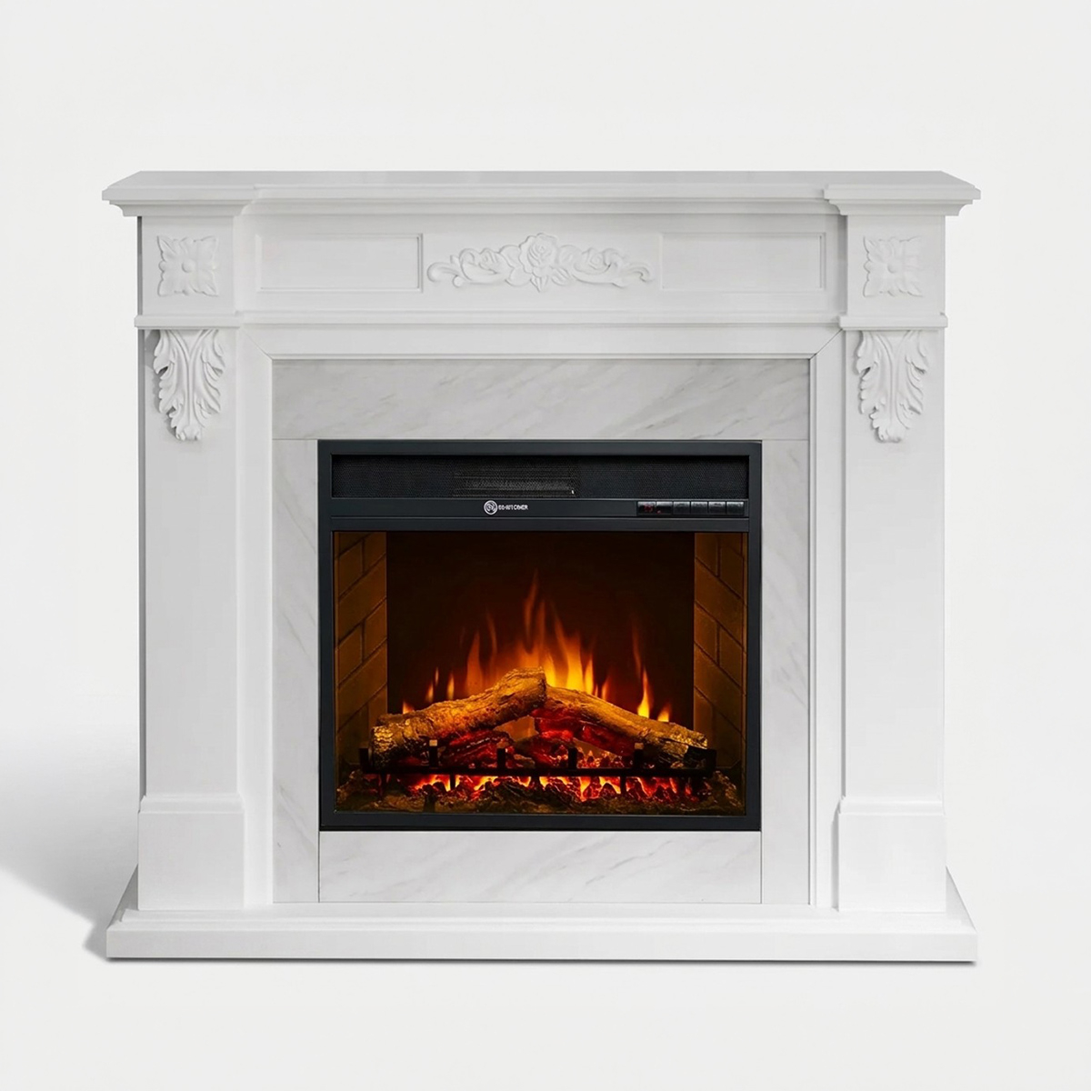 Freestanding electric fireplace with remote control Truman — 1