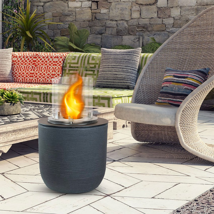 Freestanding Bioethanol Fireplace Indoor & Outdoor Ø 35 x h 55cm Raffaello Divina Fire — 2