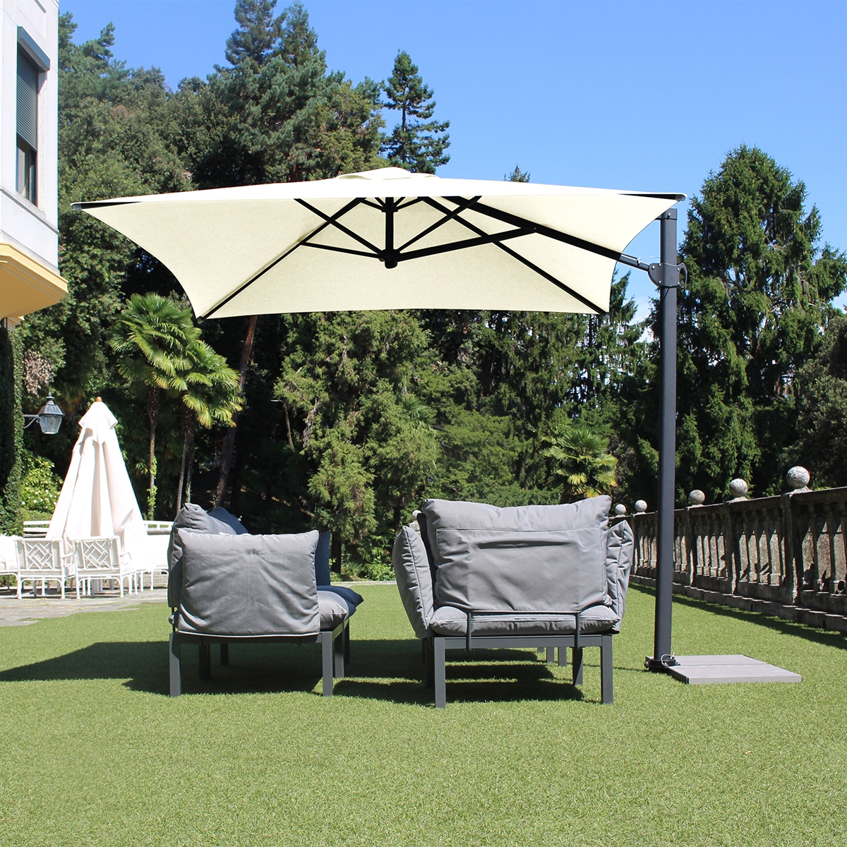 Cantilever square garden parasol 250x250 UV50+ Maffei Trend Art 457Q — 2