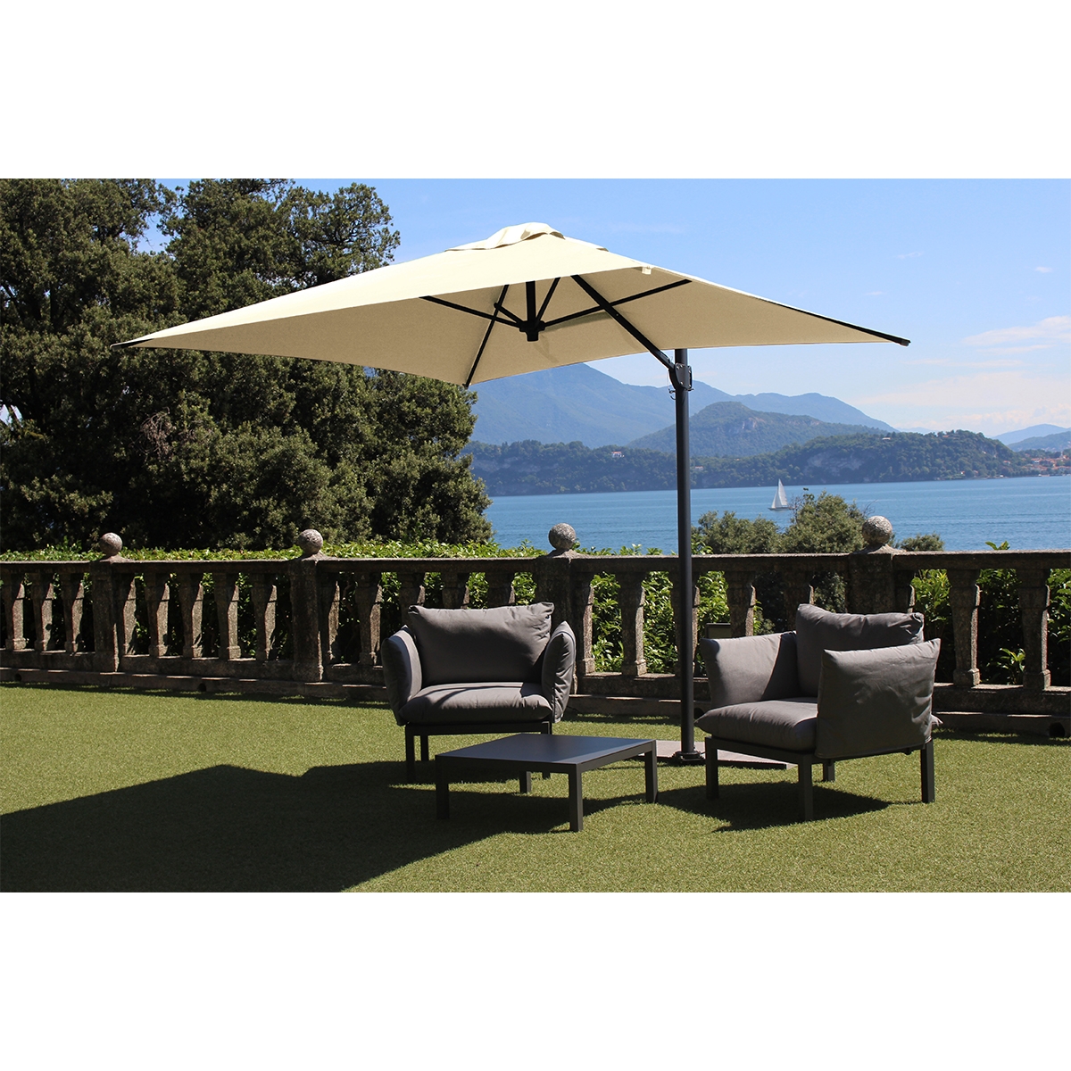 Cantilever square garden parasol 250x250 UV50+ Maffei Trend Art 457Q — 9